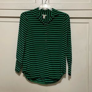 J.Crew Silk Striped Blouse